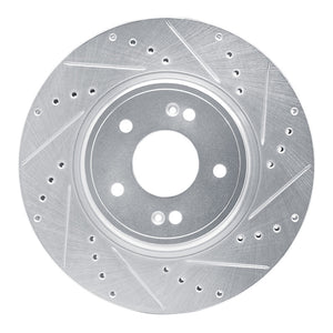 R1 Concepts Genesis G70 Front Right Drilled & Slotted Silver Brake Rotor (Part Number: RNC631-21040R)