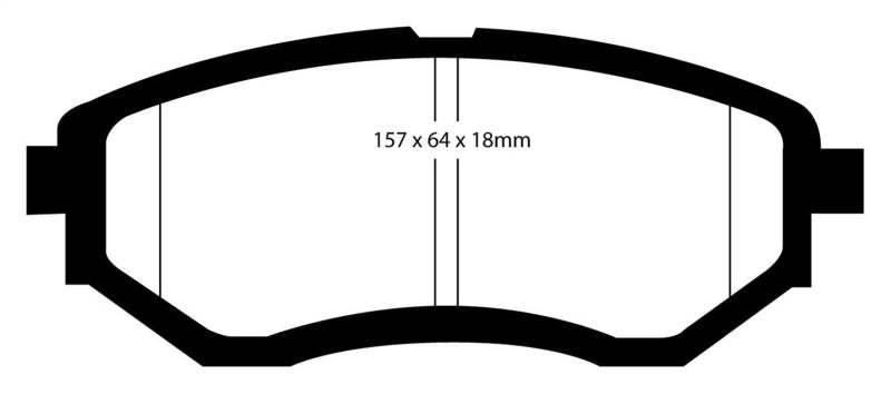 EBC 22+ WRX Yellowstuff Front Brake Pads – High-Performance Street and Track Use