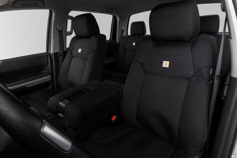Covercraft 22-24 Toyota Tundra Carhartt Super Dux PrecisionFit Custom Front Row Seat Covers - Black (GTT4315ABCOBK)