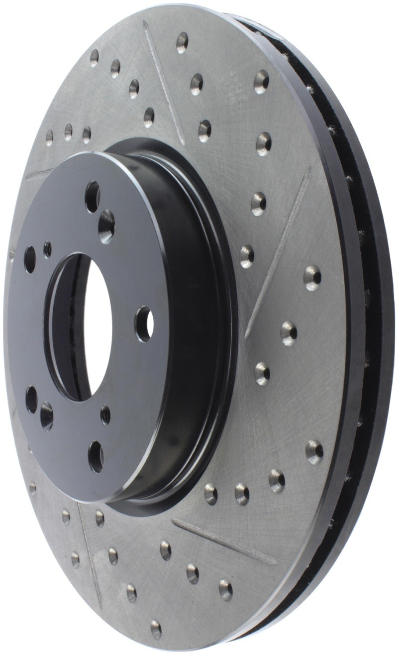 StopTech 06-08 Civic GX / 02-04 CR-V / 98-02 Honda Accord V6 / 03-07 Accord 4 cyl/V6 MT Slotted & Drilled (127.40036L)