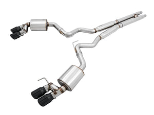 AWE Tuning 2018+ Ford Mustang GT (S550) Cat-Back Exhaust - Touring Edition (Quad Diamond Black Tips)