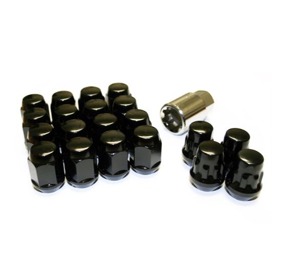 Project Kics Juego de 16 LUGS + 4 CERRADURAS Black Bullock y tuerca - 12X1.25