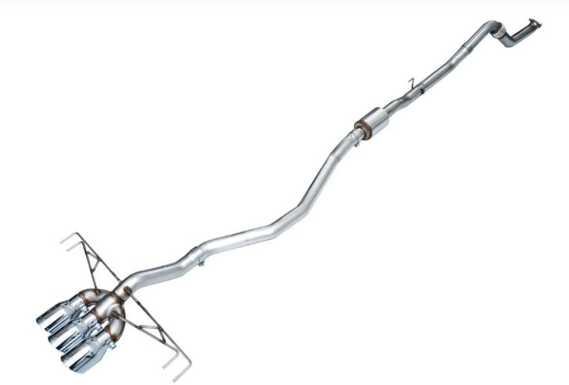 AWE Tuning 2023 Honda Civic Type R FL5 Escape Track Edition con puntas triples plateadas cromadas