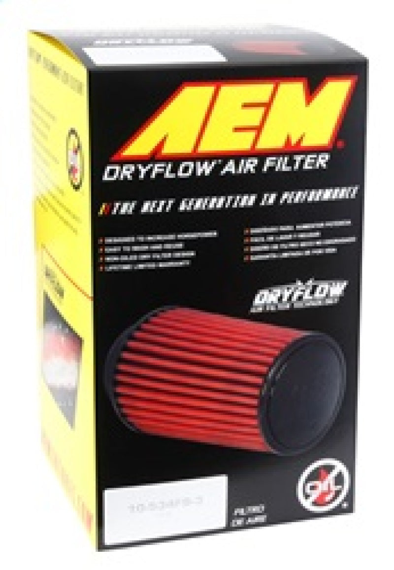 AEM Induction 2.75-inch Dryflow Universal Clamp-On Air Filter with 9-inch Element
