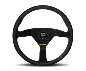 MOMO MOD78 350 mm Black Suede Steering Wheel with Black Spokes