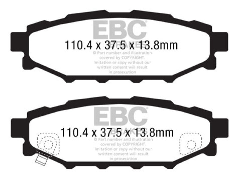 EBC Bluestuff NDX Rear Brake Pads for Subaru Legacy and Impreza - High Friction Racing Performance