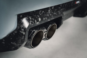 Akrapovic BMW M2 Coupe (G87) Tail Pipe Set - Chopped Carbon with Titanium Octagonal and Classic Cylindrical Designs