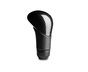 MOMO Shadow Shift Knob - Black Airleather with Carbon Effect Insert