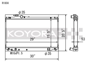 Koyo 93-98 Toyota Supra NA/Turbo (MT) Radiator (R1856)