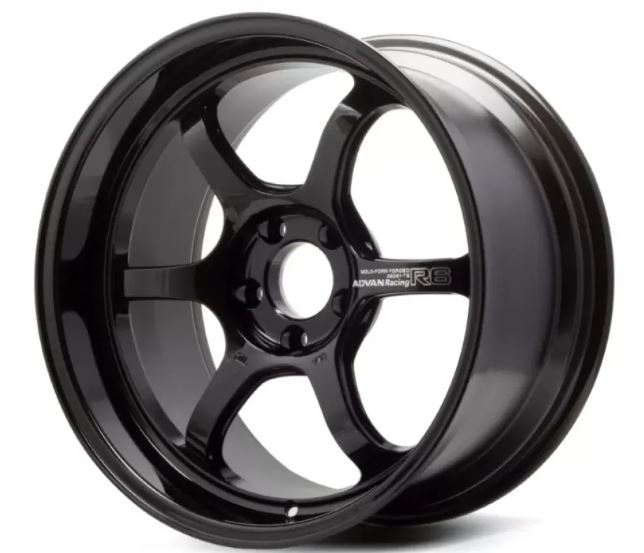 Advan R6 18x9.5" +29 5-114.3 Racing Titanium Black Wheel | YA68J29ETB
