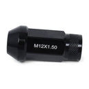 BLOX Racing Street Series Forged Lug Nuts - Black 12 x 1.5mm - Set of 16