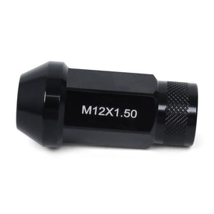 BLOX Racing Street Series Forged Lug Nuts - Black 12 x 1.5mm - Set of 16