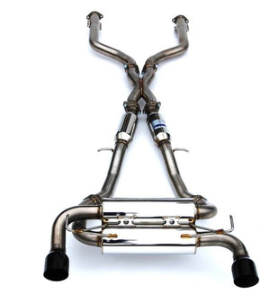 Invidia 2022+ Nissan Z 70mm Gemini Cat Back Exhaust - Single Layer Black Tip (HS22N4Z7GM1SBL)