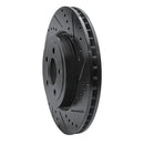 R1 2005-2023 Chrysler 300 Front Right Drilled & Slotted Black Brake Rotor