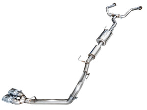 AWE 0FG Exhaust for 3rd Gen Toyota Tundra - Dual Chrome Silver Tips (3015-32063)