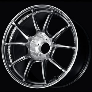 Advan RZIII 18x9.5 / +25 Offset / 5x114.3 BC / 73mm Bore / Hyper Platinum Black & Diamond Cut