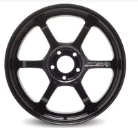 Advan R6 18x9.5" +29 5-114.3 Racing Titanium Black Wheel | YA68J29ETB
