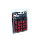 Project Kics 14x1.25 R40 Iconix Juego de tapas de aluminio - Rojo (20 piezas)