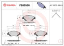 Brembo 11-15 Honda CR-Z/09-13 Fit/15-20 Fit Front Premium NAO Ceramic OE Equivalent Pad (P28050N)