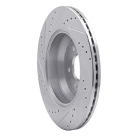 R1 Concepts Genesis G80 Rear Right Drilled & Slotted Silver Brake Rotor (Part #rnc631-03056R)