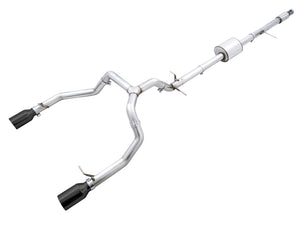 AWE Tuning 4th Gen GM 1500 5.3L 0FG Cat-Back Dual Side Exit (Flat Bumper) - Diamond Tips