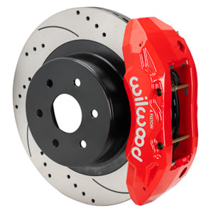 Wilwood TX4R 4-Piston Rear Brake Kit for Chevy Silverado and GMC Sierra (1999-2018) - Red