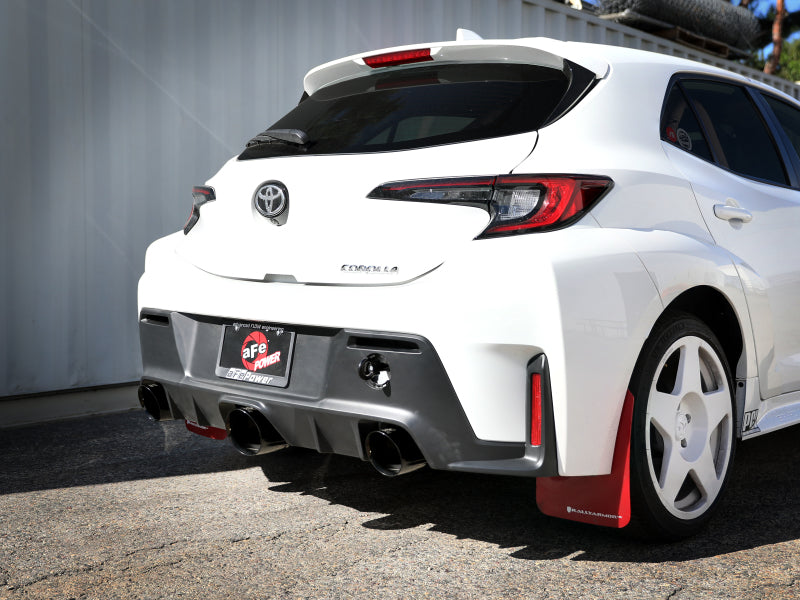 aFe 23+ Toyota GR Corolla L3 1.6L (t) Gemini XV 3in to 2-1/2in Cat Back Exhaust w/ Black Tips (49-36070-B)