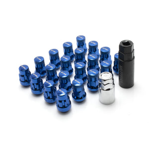 Muteki Closed Ended SR35 Lug Nuts & Lock Kit - 12x1.5 - Electric Blue