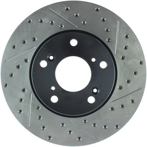 StopTech 06-08 Civic GX / 02-04 CR-V / 98-02 Honda Accord V6 / 03-07 Accord 4 cyl/V6 MT Slotted & Drilled (127.40036L)