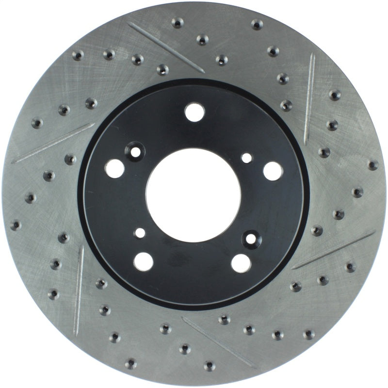 StopTech 06-08 Civic GX / 02-04 CR-V / 98-02 Honda Accord V6 / 03-07 Accord 4 cyl/V6 MT Slotted & Drilled (127.40036L)