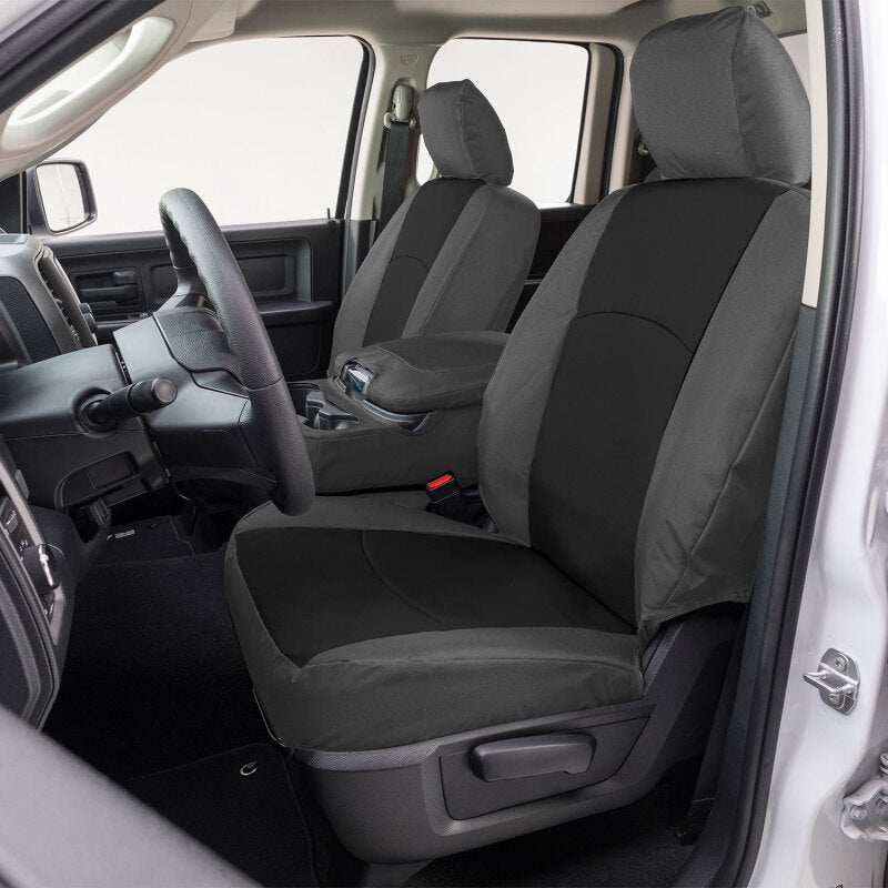 Covercraft 17-24 Nissan Armada Endura PrecisionFit Custom Front Row Seat Covers - Black/Charcoal (GTN676ABENBC)