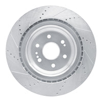 R1 Concepts Cadillac Escalade Front Right Drilled & Slotted Silver Brake Rotor (Part Number: RNC631-47079R)