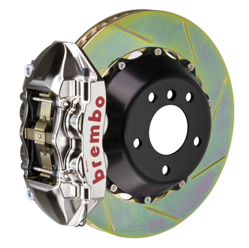 Brembo 23+ GR Corolla Rear GTR BBK 4 Piston Billet345x28 2pc Rotor Slotted Type-1- Nickel Plated (2P2.8062AR)