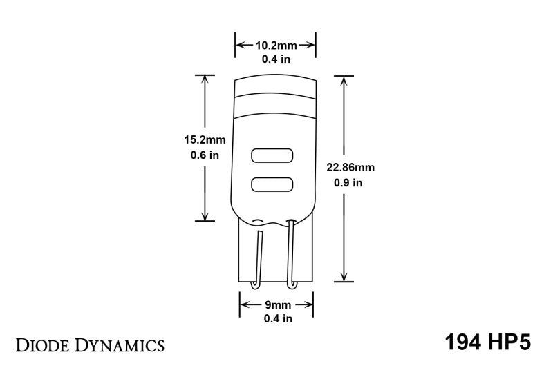 Diode Dynamics 194 HP5 LED Bulb Natural White - High Power Replacement for BMW Z3 and 3 Series