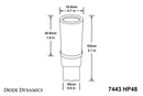 Diode Dynamics 7443 HP48 LED Turn Signal Bulb - Amber, Pack of Two for Volkswagen Vehicles