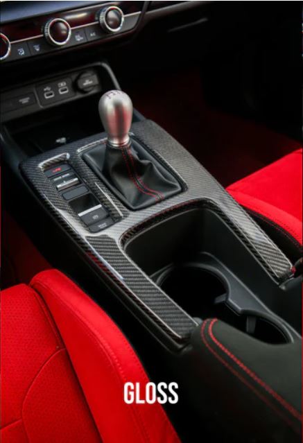 Remark - Carbon Fiber Center Console Panel 2022+ Honda Civic Type R (FL5) Gloss Finish (RMK-05-IC01H-02G)