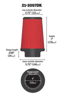 AEM Induction Dryflow Air Filter Part Number AEM21-2057DK – 4 Inch x 7 Inch Synthetic High-Flow Air Filter