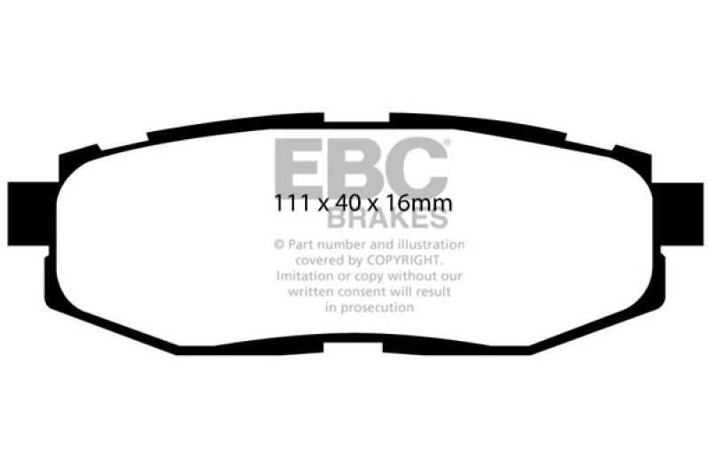 EBC 13+ FR-S, 86, BRZ, 22+ GR86 2 Greenstuff Rear Brake Pads