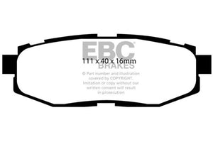 EBC 13+ FR-S, 86, BRZ, 22+ GR86 Bluestuff Rear Brake Pads