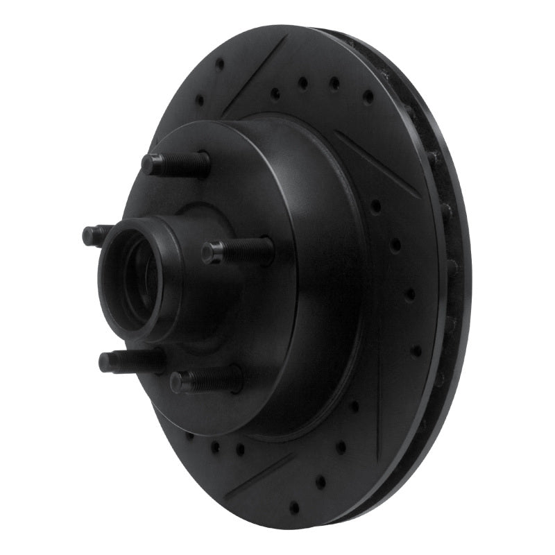 R1 1983-1997 Ford Ranger (USA/Canada) Front Left Drilled & Slotted Black Brake Rotor