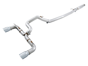 AWE Tuning Ford Focus RS Track Edition Cat-Back Exhaust - Chrome Silver Tips