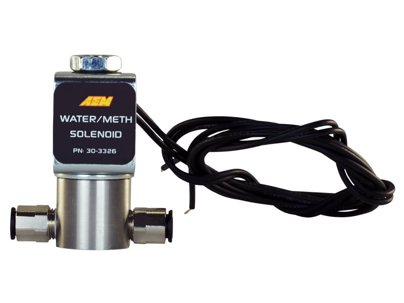 Sistema de inyección de agua/metanol AEM - Solenoide WMI de alto flujo y baja corriente - Entrada/salida 200 PSI 1/8 pulg.-27 NPT (30-3326)