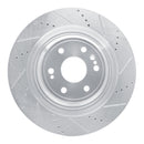 R1 Concepts Cadillac Escalade Front Right Drilled & Slotted Silver Brake Rotor (Part Number: RNC631-47079R)