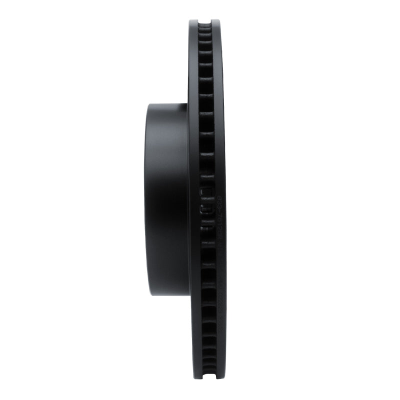 R1 Concepts Lexus GX470 Front Right Drilled & Slotted Brake Rotor - Black Finish