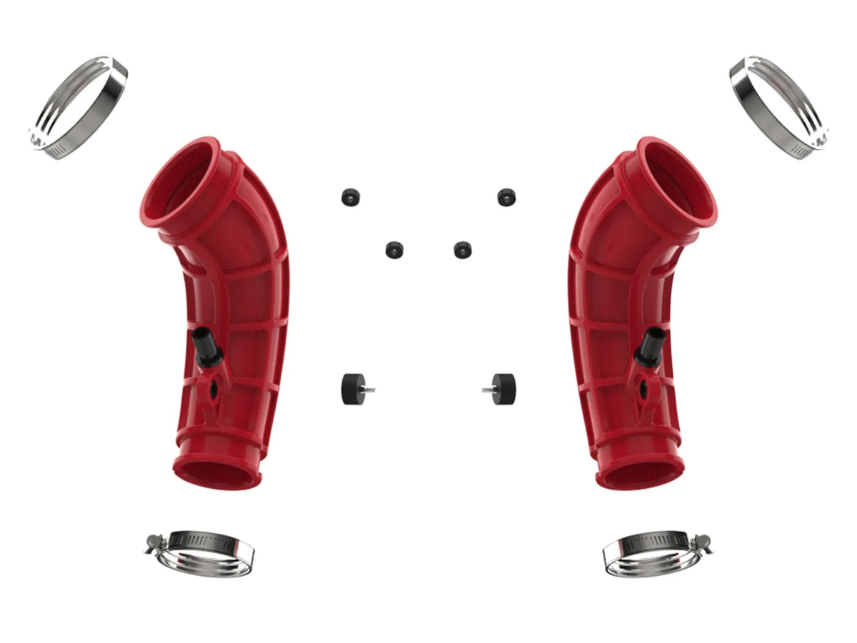 aFe Power 22+ Toyota Land Cruiser (J300) / Sequoia & Tundra V6-3.4L (tt) Red Turbo Inlet Pipes (55-20001-R)