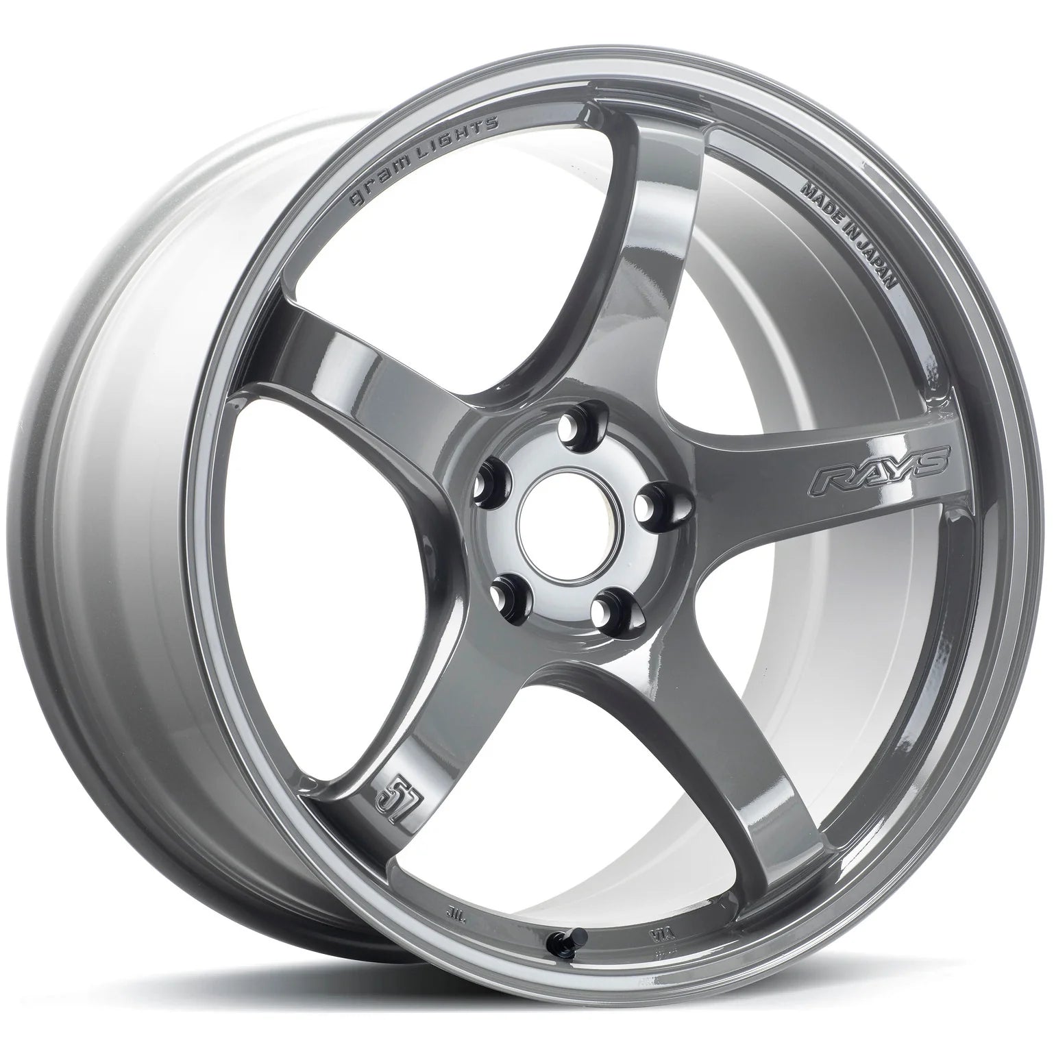 Gram Lights 57CR 17x9 +22 5x114.3 Glossy Gray Wheel