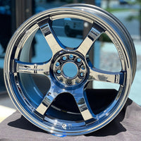 Gram Lights 57DR 18x8.5 +37 5x114.3 Dark Blue Chrome Wheel