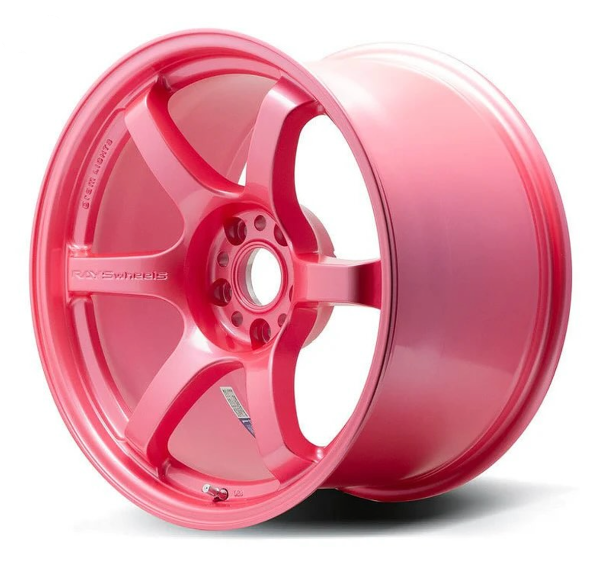 Gram Lights 57DR 17x9 +12 5-114.3 Sakura Pink Wheel
