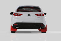 Rally Armor 19-25 Mazda3 Hatchback Red UR Mud Flap w/White Logo