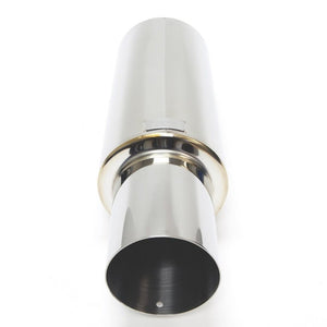 BLOX Racing 60.5mm Street Muffler with Straight Tip for Enhanced Performance
